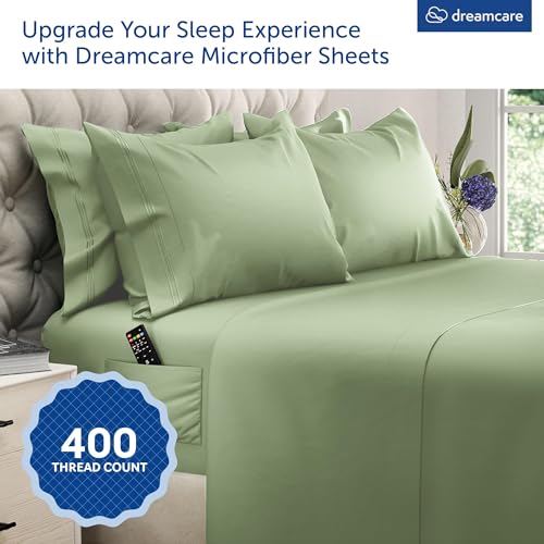 Image of DREAMCARE California King Sheet Sets - 6 pcs Breathable Cooling Sheets