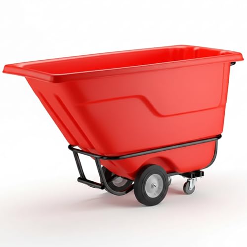 Carretilla de construcción 0,5 yardas cúbicas 850 lb roja miniatura 1