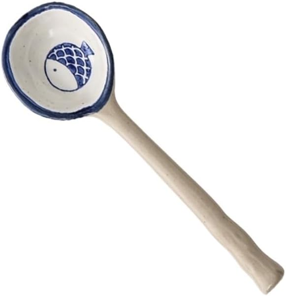 Oven Processed Ceramic Soup Spoon Soup Spoons Retro Porcelain Coffee Spoon Yogurt Dessert Honey Jam Spoon Ice Cream Spoon Spoon