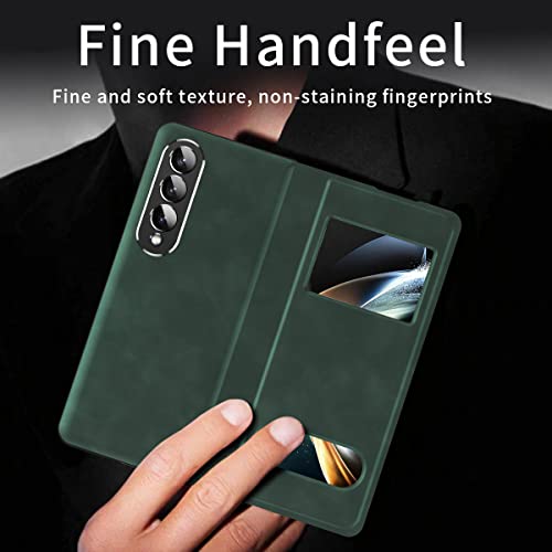 Étui en cuir rétro pour Galaxy Z Fold 3, protection rigide premium