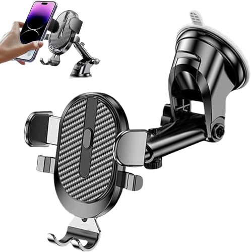 Car Phone Holder with Suction Cup Secure Mount with Adjustable Arm,2026 Upgraded Design