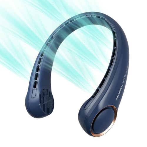 Morelax Neck Fan, USB Rechargeable Personal Fan,Hand Free Bladeless Portable Fans,4000 mAh, 3...