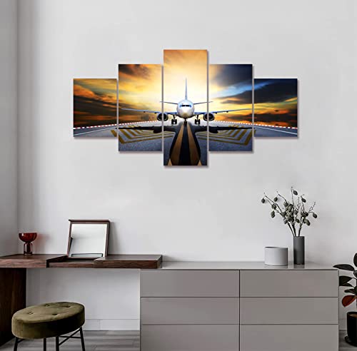 Skasnfai Airplane Artwork For Walls Canvas Wall Art Military Aircraft Framed Wall Art Plane Pictures Posters Wall Decor For Bedroom Ready To Hang (50Wx24H) #TOP3