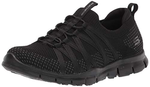 Image of Skechers Women's Sneaker, Black /Black, 6 Wide