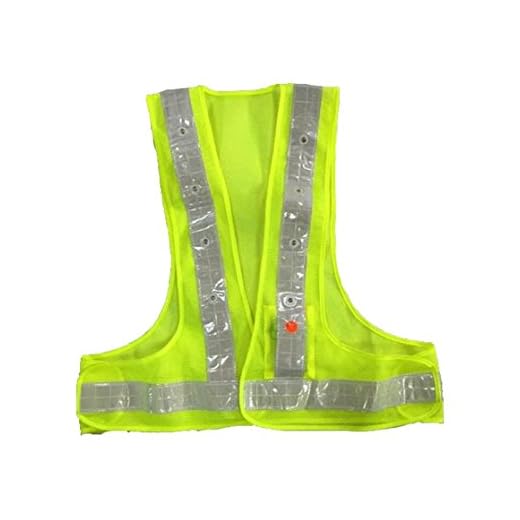AdirPro LED Light Safety Vest with Reflective Stripes - Green
