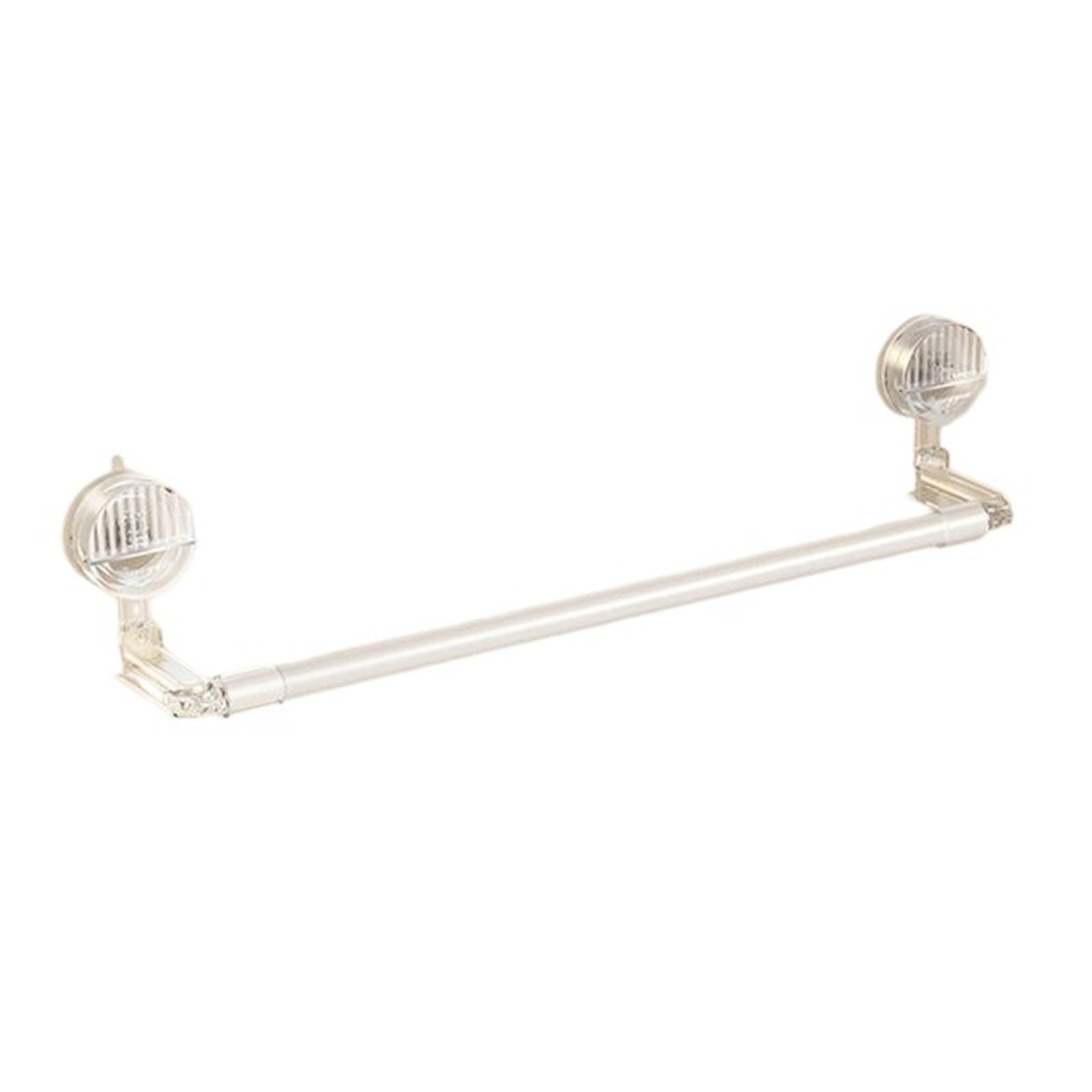 Barre de douche sans perçage extensible et porte-serviettes