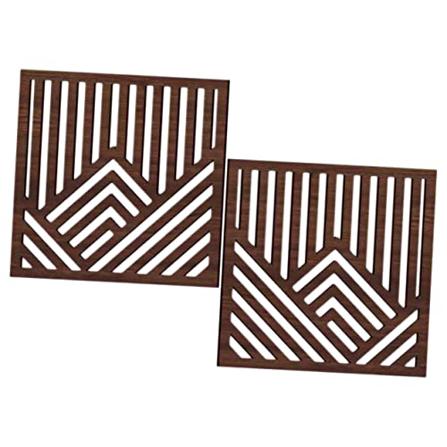 Décoration murale abstraite en bois à installation facile, duo montagne élégant HOOTNEE