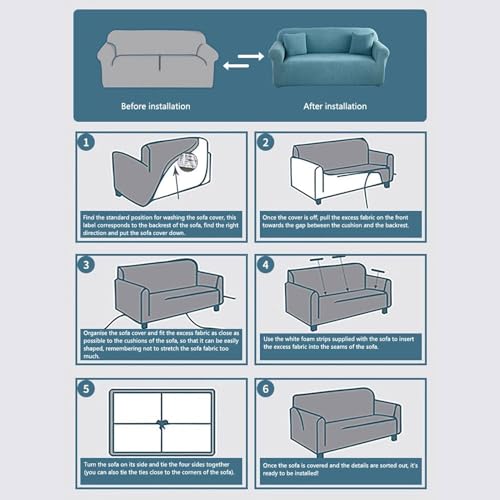 Housse de canapé extensible douce et élégante pour grand salon - 8