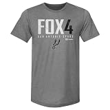 500 LEVEL De'Aaron Fox San Antonio Spurs Men's Premium T-Shirt - De'Aaron Fox San Antonio Spurs Elite WHT (Tri Gray, Large)