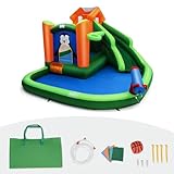 COSTWAY Castillo Hinchable Acuatico, Insuflavel Crianças Interior y Exterior (Estilo 2)