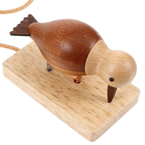 Aldaba de madera con pájaro carpintero bicolor para decorar puertas 5