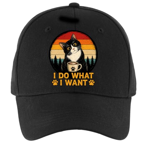 Gorra de béisbol negra ajustable de algodón Pishovi
