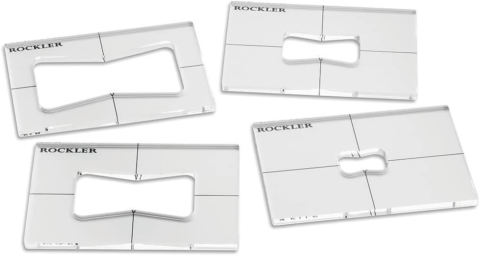 Nested Bow Tie Router Inlay Template Set - Durable 6mm Acrylic Router Templates for Woodworking - Decorative Wood Inlay Pieces for Split Prevention – Router Inlay Kit w/ 1-4'' Versatile Templates