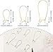 Ear Wire Hooks,300PCS Earring Hooks Dangle Earring Kidney Ear Wires Earring Teardrop Ear Wire for DIY Jewelry Making (300PCS White K/Kc Gold)