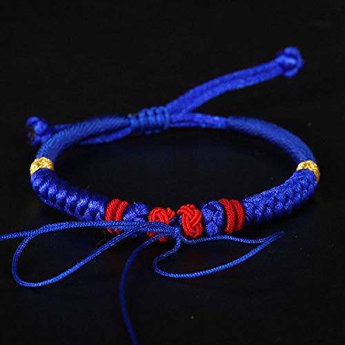 Corde tibétaine à la main le cadeau de couple bleu et ajustable