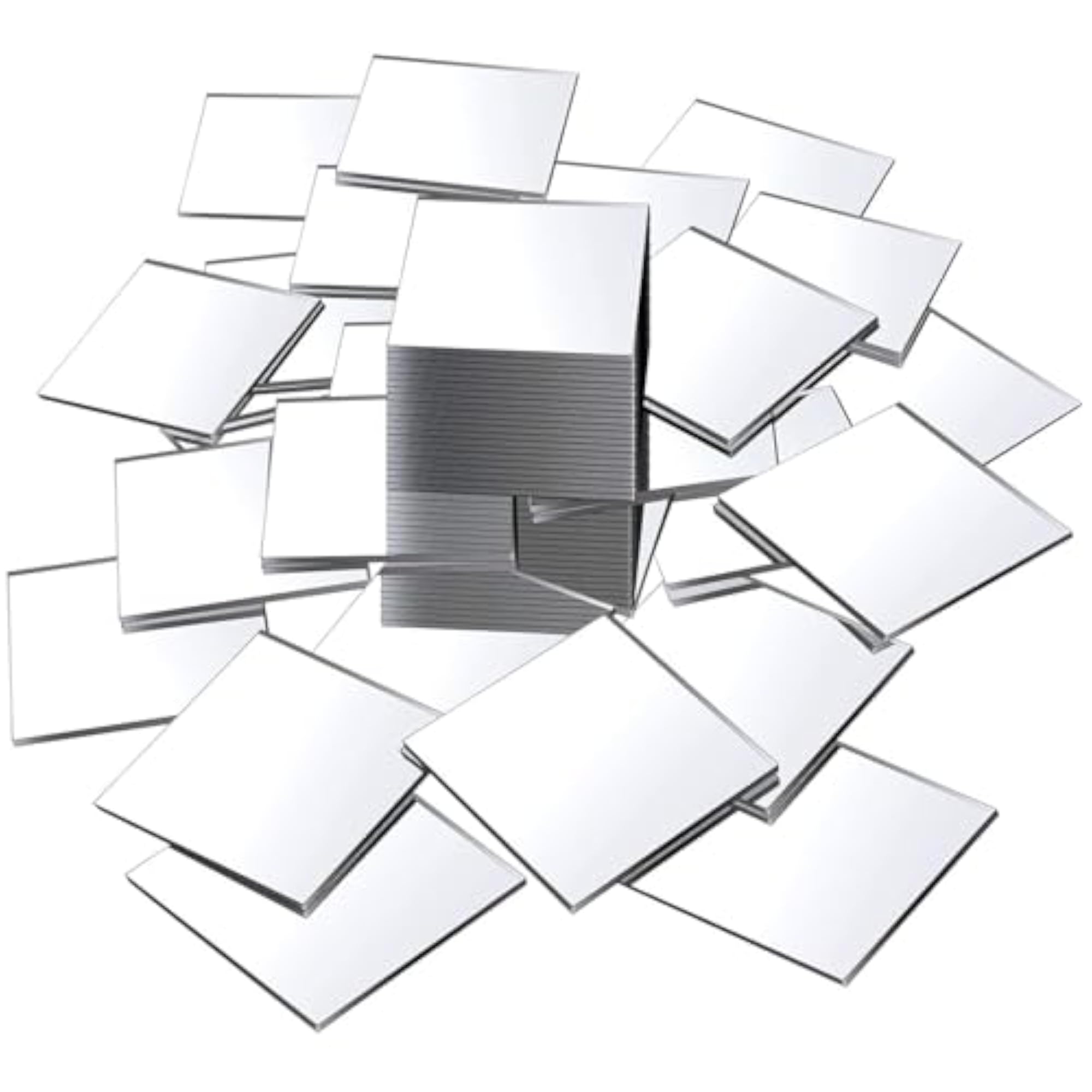 Silver Mirror Acrylic Sheets for Craft Making, 2" x 2"