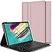 Produktbild ELTD Tastatur Hülle für Samsung Galaxy TAB S5E (Deutsches QWERTZ-Layout), PU Leder Hülle mit magnetisch Abnehmbarer Kabellose Tastatur für Samsung Galaxy TAB S5E T720/T725 10.5 Zoll (Roségold)