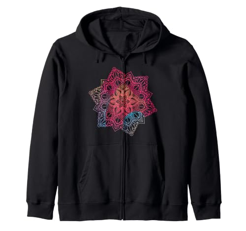 Colorful Floral Mandala Sacred Fractal Geometry Good Vibe �W�b�v�p�[�J�[