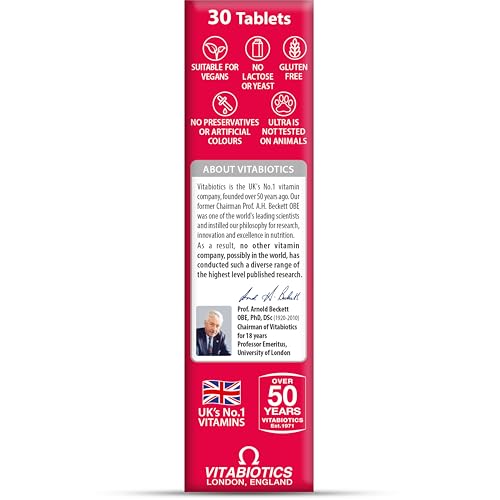 Iron Tablets Supplement, Boosts Energy, Vitality, Power and Immunity and Supports Against Anemia, Tiredness and Fatigue with Added Vitamin C Vitamin B12 and Folic Acid (Vitamin B9), Vitabiotics Ultra - Image 6