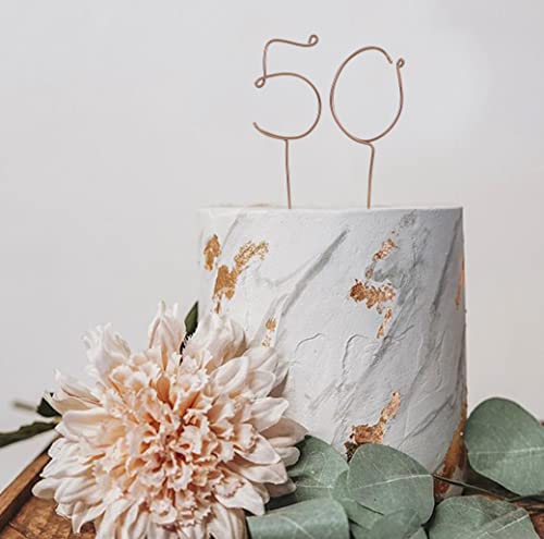 50Th Birthday Cake Topper-Cheers To 50 Years Cake Topper, 50 Cake Topper Metal, 50Th Anniversary Cake Topper, Happy 50Th Birthday Cake Topper, 50Th Cake Topper Party Decorations #TOP4