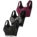 Slip on Chaussure 3 Pièces Dentelle Soutien-Gorge Plus La Taille Soutien-Gorge Femmes sous-Vêtements Bralette Crop Top Sexy Femme Soutien-Gorge Ensemble Vaisselle De Table Design