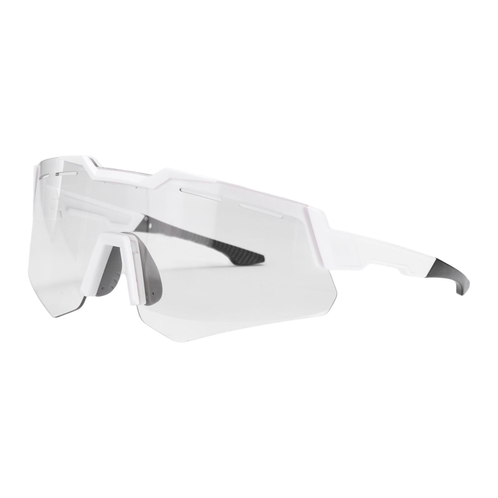sourcing map Sport Sunglasses Cycling Polarized Sun Glasses for Men Women Mountain Bike Driving Fishing Running, Clear Gray/White