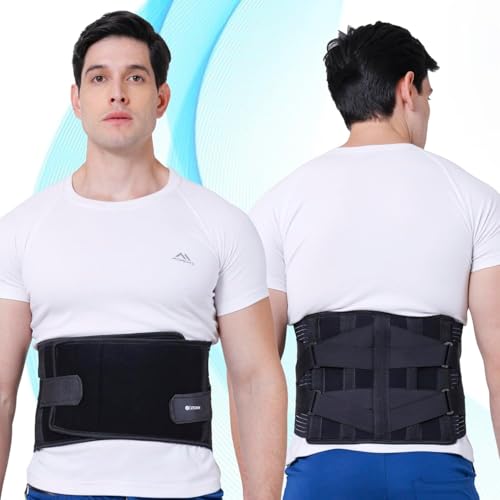 Image of ZEDAN Adjustable Lumbo Sacral Compression Belt for Men & Women | Hip, Waist & Lower Back Support Belt | Free Size Adjustable Back Support - Black