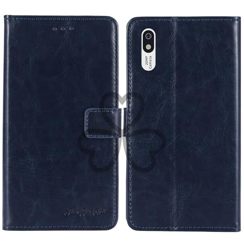 TienJueShi Dark Blue Book Stand Retro Flip Leather Protector Phone Wallet Gel Cover Etui TPU Silicone Case For bigme Hibreak Plu