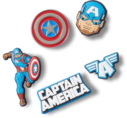 Crocs Jibbitz Shoe Charms - Captain America Marvel 5 Pack
