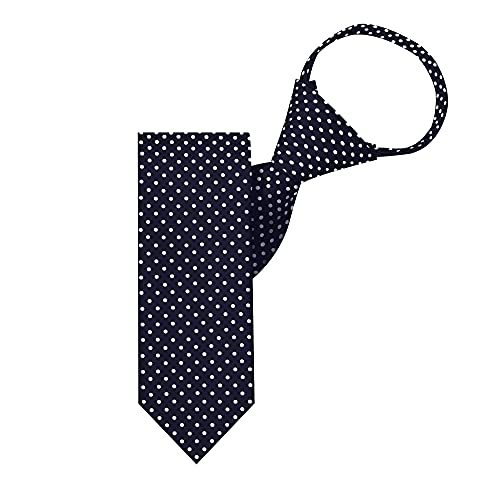 Jacob Alexander Polka Dot Print Boys 14" Polka Dotted Zipper Tie2