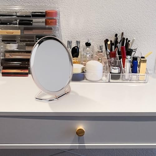 Espejo de maquillaje plegable MAGICLULU con aumento 3X y doble cara para mesa o pared 4