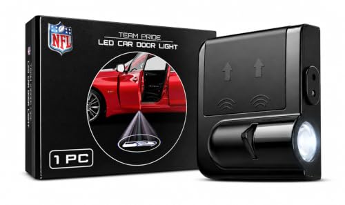 Image of LED Car Door Light - Officially Licensed NFL Wireless Projector - Show Your Team Pride - Battery Powered, Easy Install