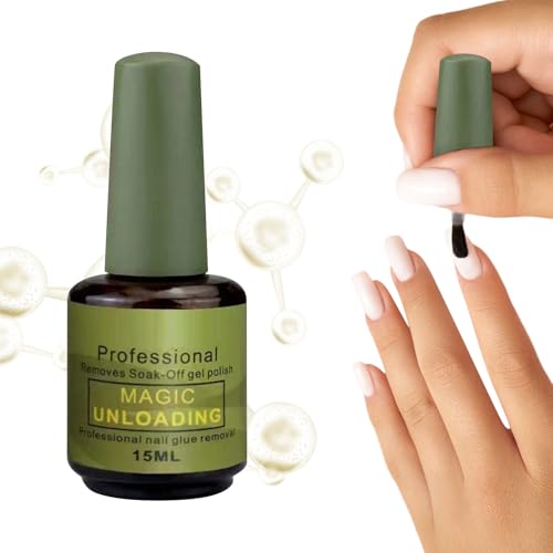 Remopador de uñas explosivo, solución de cuidado de uñas, removedor de esmalte de gel, proceso de eliminación sin esfuerzo, usos multifuncionales, 1.5 ml, para esmalte acrílico, gel y UV.