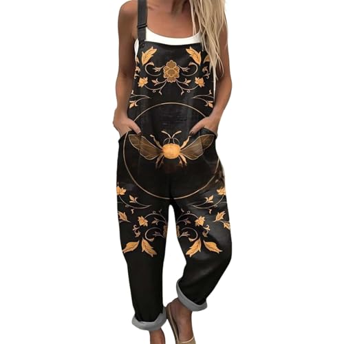 Combinaison femme salopette ample avec poches style bohème d'été