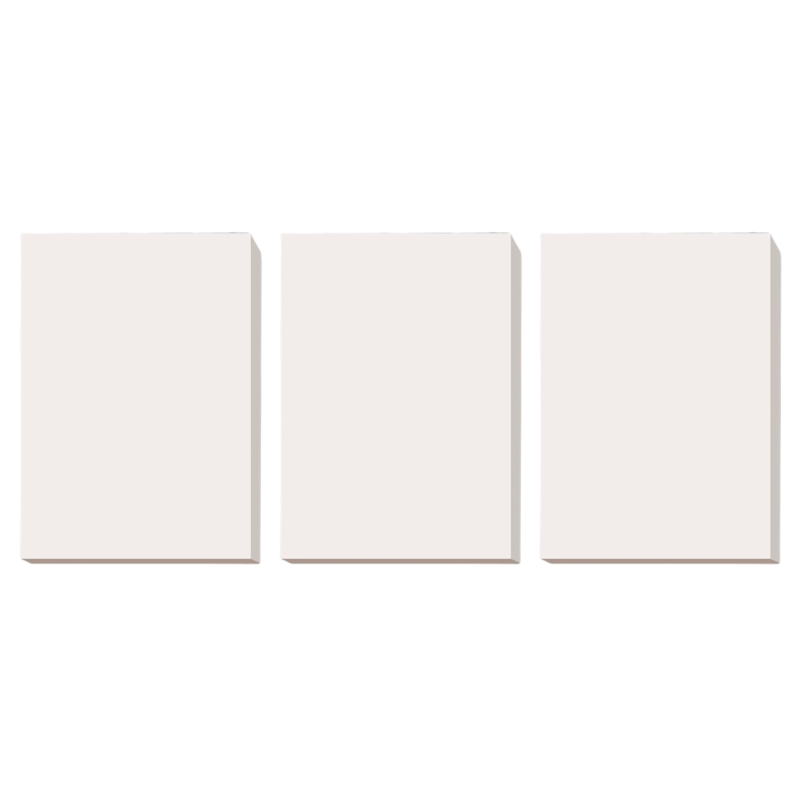 Lot de 3 blocs de papier brouillon carrés vierges