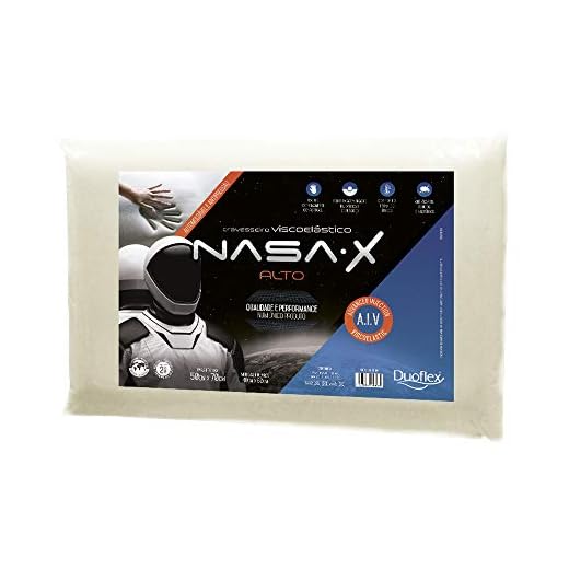 Travesseiro Nasa-X Alto, Duoflex, 100% Algodão, Bege, Para Fronha 50Cmx70Cm