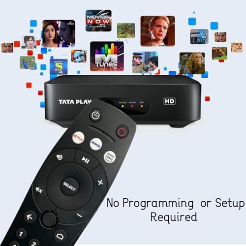 Image of BLACKSHEEP Compatible with Tata Sky Binge Plus Remots hd for Set up Box Remots - Tata Sky DTH Remots Control - Without Voice - Hotkeys Prim Video and Netfix- Your Old Remots Must be Exactly Same
