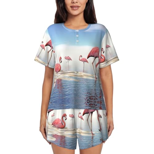 Imprimé flocage de flamants roses EdWal thermocollant pour tissu et t-shirt