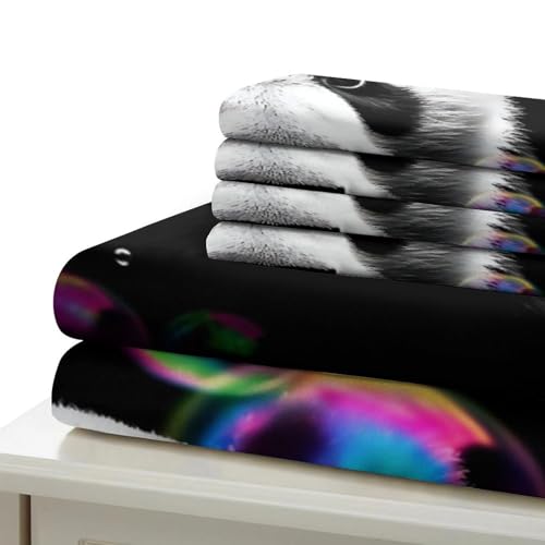 Parure de lit panda 3D housse de couette microfibre ado