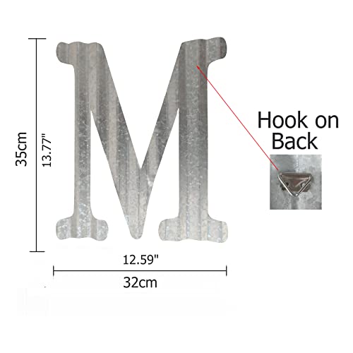 Hkomere 13.7" Metal Letters For Wall Decor, Diy Corrugated Large 3D Letters, Decorative Farmhouse Hanging Alphabet Signs For Home Bedroom Office Wedding Party (M) #TOP1