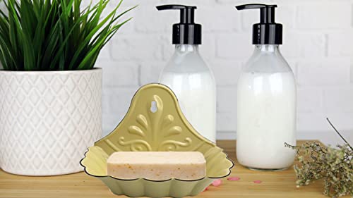First Of A Kind Enamel Metal Soap Dish, Vintage Bar Soap Tray For Bath Or Kitchen - Metal Soap Holder For Bathroom, Farmhouse Decor - Soap Dish For Bar Soap - Distressed Soap Holder (Yellow) #TOP2