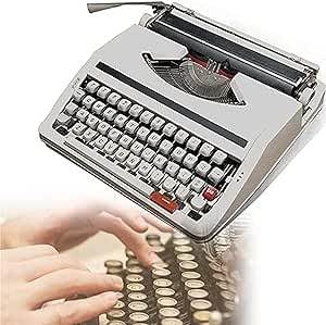 Máquina de escribir manual para escritores, diseño clásico portátil para ubicaciones remotas y escritura nostálgica
