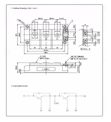 Módulo 2MBI400U4H-120-50 de alimentación industrial de 400A y 1200V para control de potencia 3