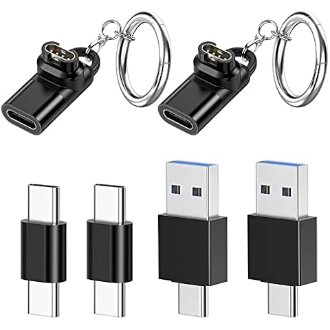 Auarte Cargador sin Cable para Reloj Garmin con Adaptadores USB-C/A Cover