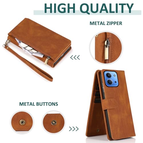 Coque Redmi 15C 4G Asuwish XKLLPT UK Marron finition premium - 2
