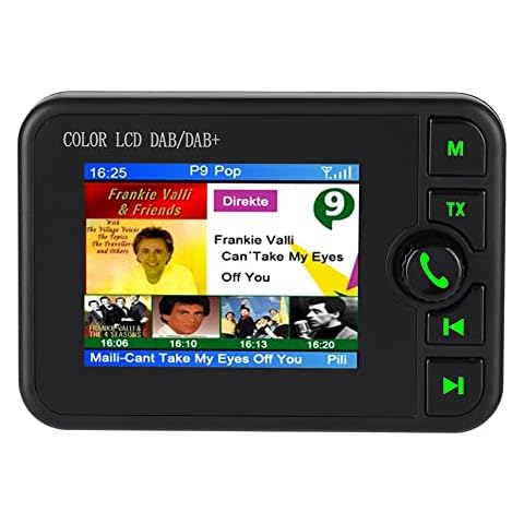 TKMARS 2.4" LCD Display Car DAB Digital Radio Adapter DAB+ Plug and Play Adaptor Support FM Transmitter BT Music AUX Interface Cover