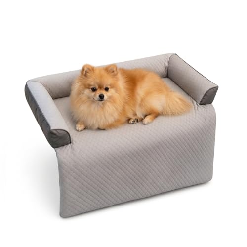 GGIB Lit chien coussin oreiller lavable respirant gris petit