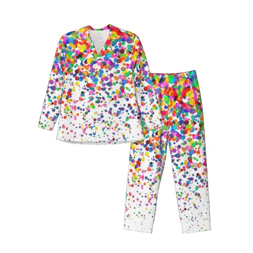 Pyjama homme à manches longues à pois idéal pour vos week-ends de détente