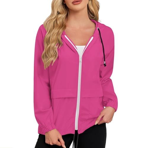 Juniors Jacket Hoodies Coats Raincoat for Women Work Out Gym Thin Ruched Quick Dry Hooded Fall Winter Jacket 2025