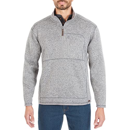 Smith's Workwear Men's 1/4 Zip Sweater Fleece Jacket